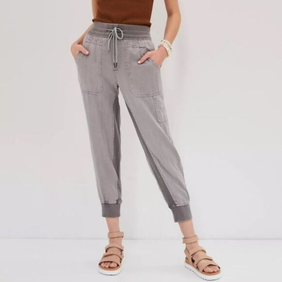 Anthropologie The Nomad High Rise Gray Pull On Joggers Size XS - Picture 1 of 13